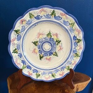 Padilla Padilla CPP Platter Hand Painted Floral Made In Spain Wall Art 12 1/4"
